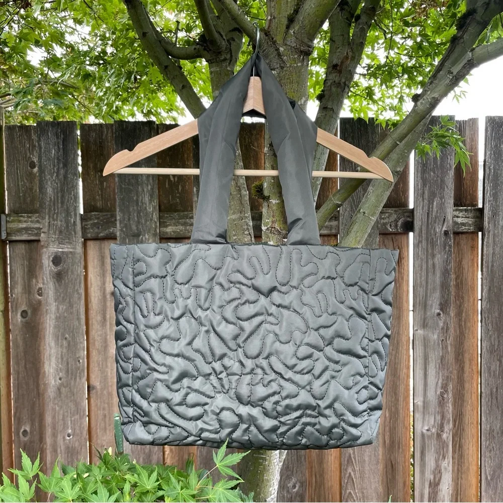 Wild Fable Puffy Quilted Tote Bag Green